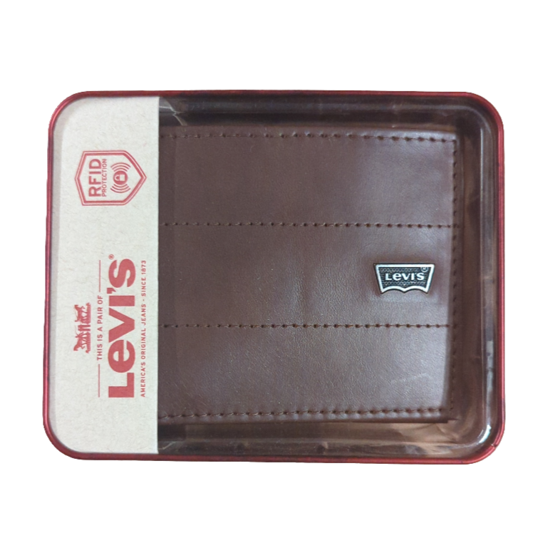 Levi's Wallet RFID Identity Theft Protection Trifold 31LP220Z07 - Brown